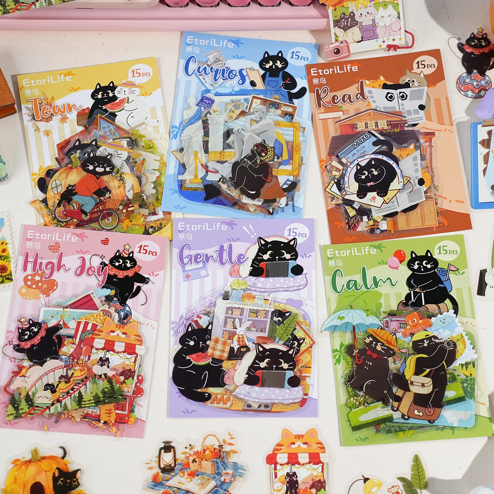Korean Lifestyle Student - Etori Life Cartoon Cute Black Cat