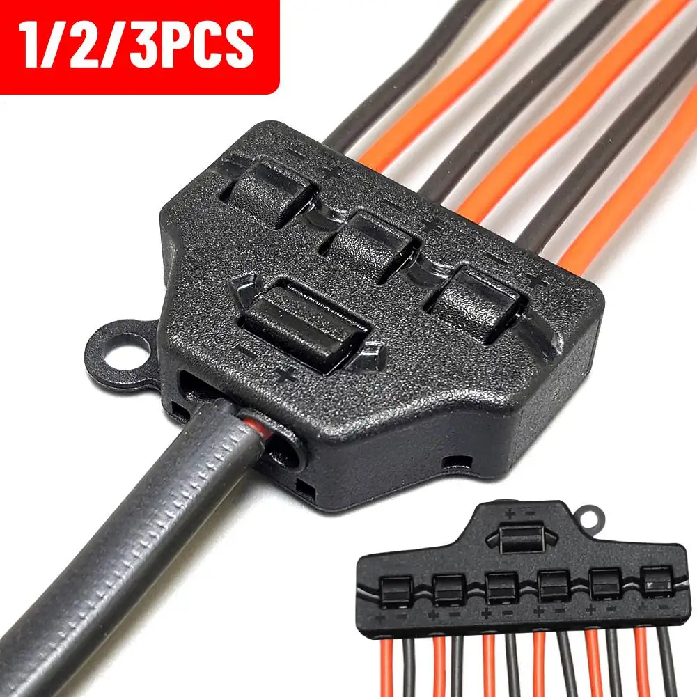 1/2/3 Pcs Push-In Railway Train Modle Port Sharing Box, 3/6 Distribution Ports Hub For SMD Led Model Miniature Lighting System