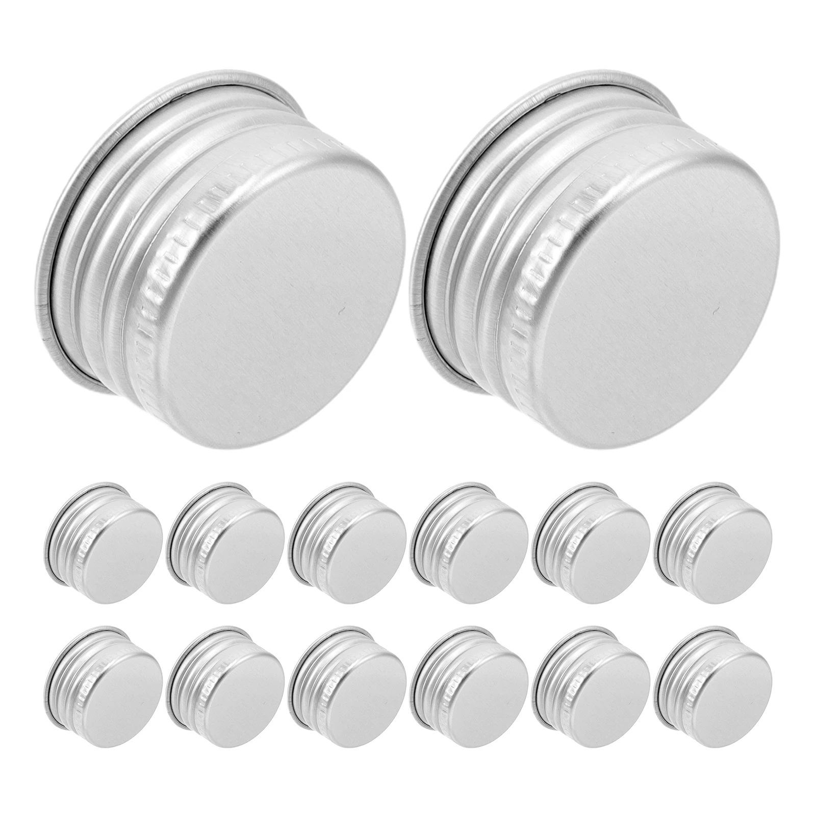 50Pcs Transparent Leakproof Screw Caps Aluminum Mini Bottle Covers Airtight Sealing Replacement Lids Glass Bottles Liquid