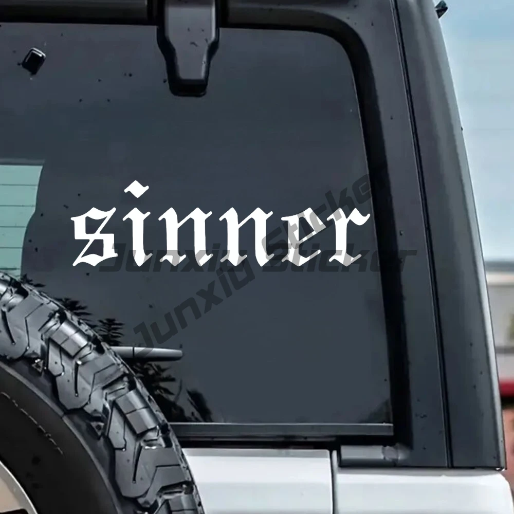 

Sinner Graphic Decorative Car Stickers , Adhesive Sticker for Trucks, Motorcycles, Laptops, - Indoor & Outdoor Use