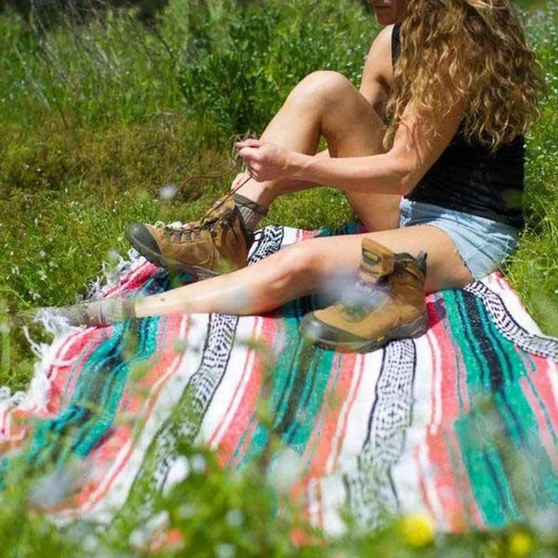 Mexico Beach Blanket Cover Outdoor Decor Sofa Leisure Blanket Bedspread Outdoor Camping Picnic Mat Bohemian Tapestry Rug