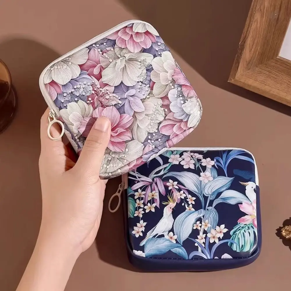 Creative Zipper Pouch Sanitary Pads Bag Large Capacity Multipurpose Coin Purse Cosmetic Bag for Women Girls