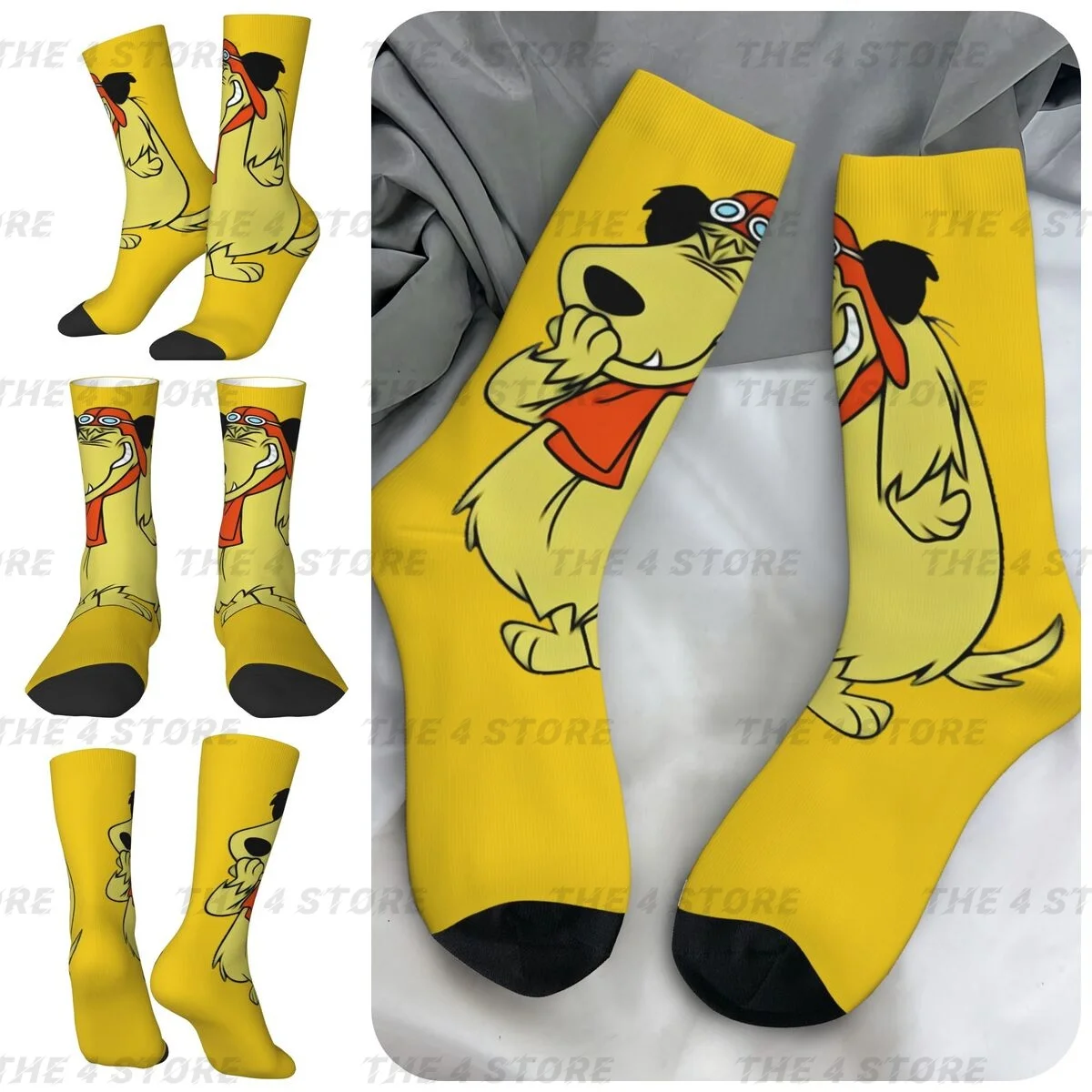 

Muttley Высокоэластичные уютные носки унисекс из полиэфирного волокна Outdoor Happy с цветной печатью 3D