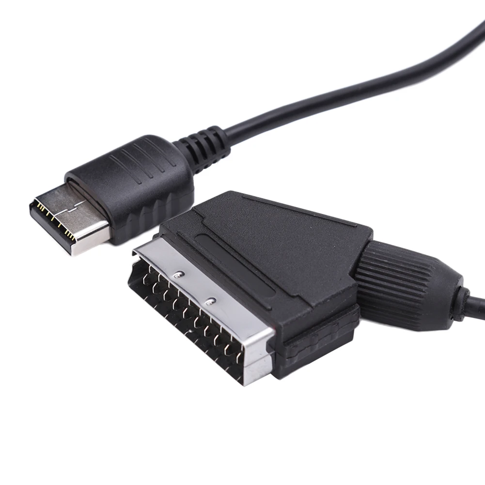 RGB Scart Cable1.8m SCART Cable TV AV Lead Real RGB Scart Cable Game replace connect cable 6ft for SEGA Dreamcast DC