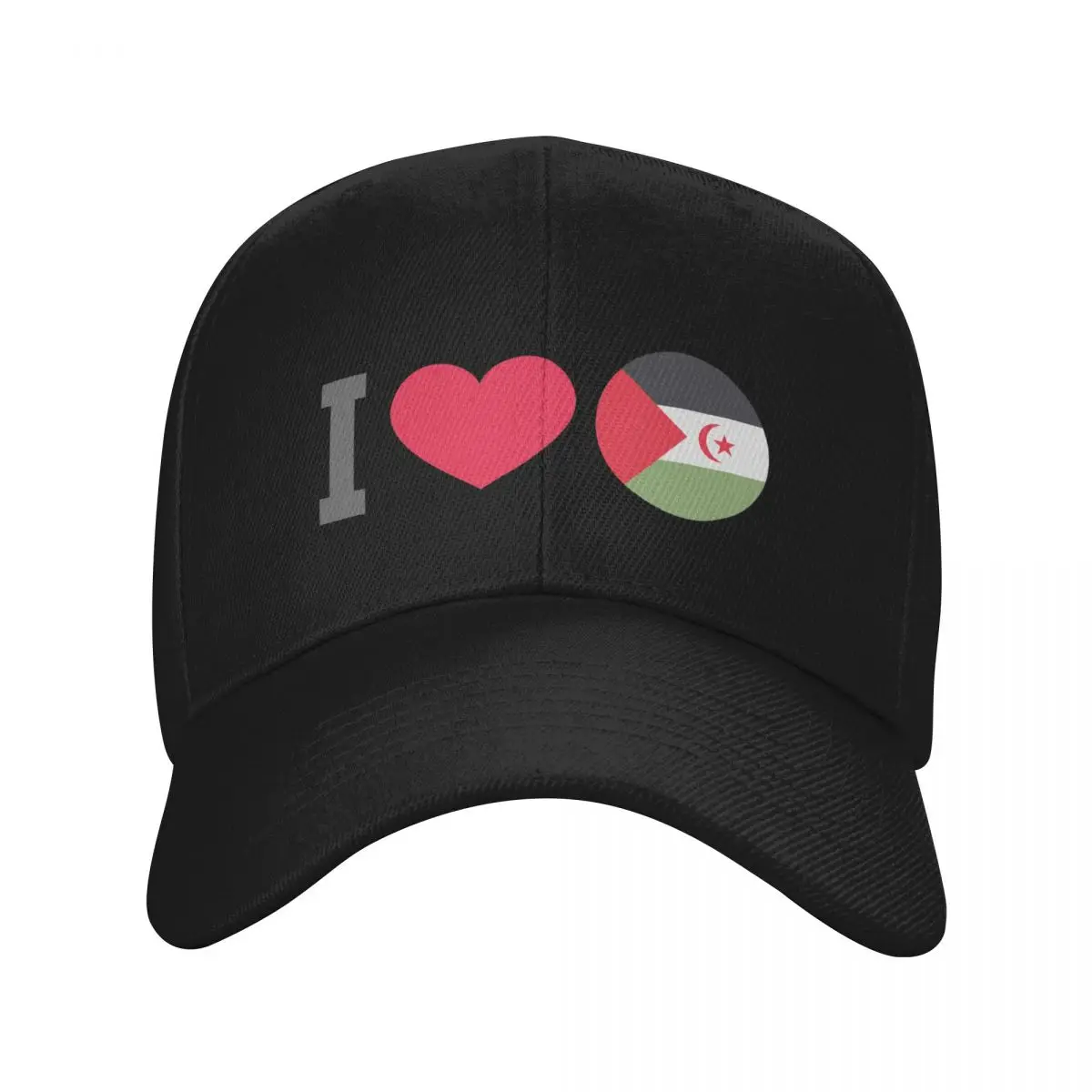 I heart Western Sahara flag design Baseball Cap fishing hat Thermal Visor Anime For Girls Men's