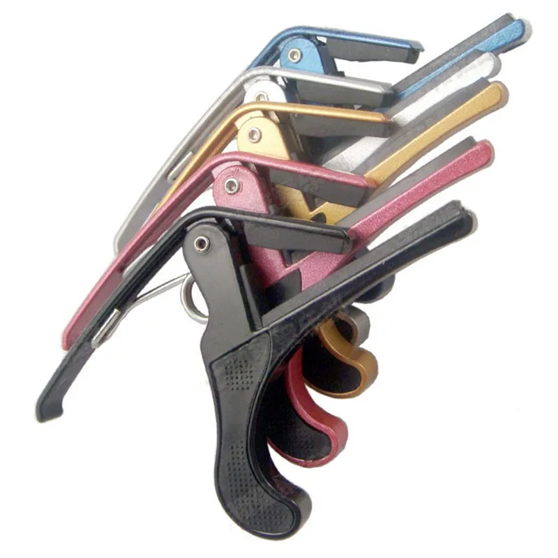 Guitar Capo Acoustic Electric 6 string Guitar Single Handed Trigger Quick Change Tuner key Clamp 5 colors  Guitar Accessories