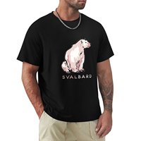 Svalbard, the polar bear. Longyearbien Spitzbergen Arctic North Pole T-Shirt kawaii clothes Short sleeve tee mens workout shirts