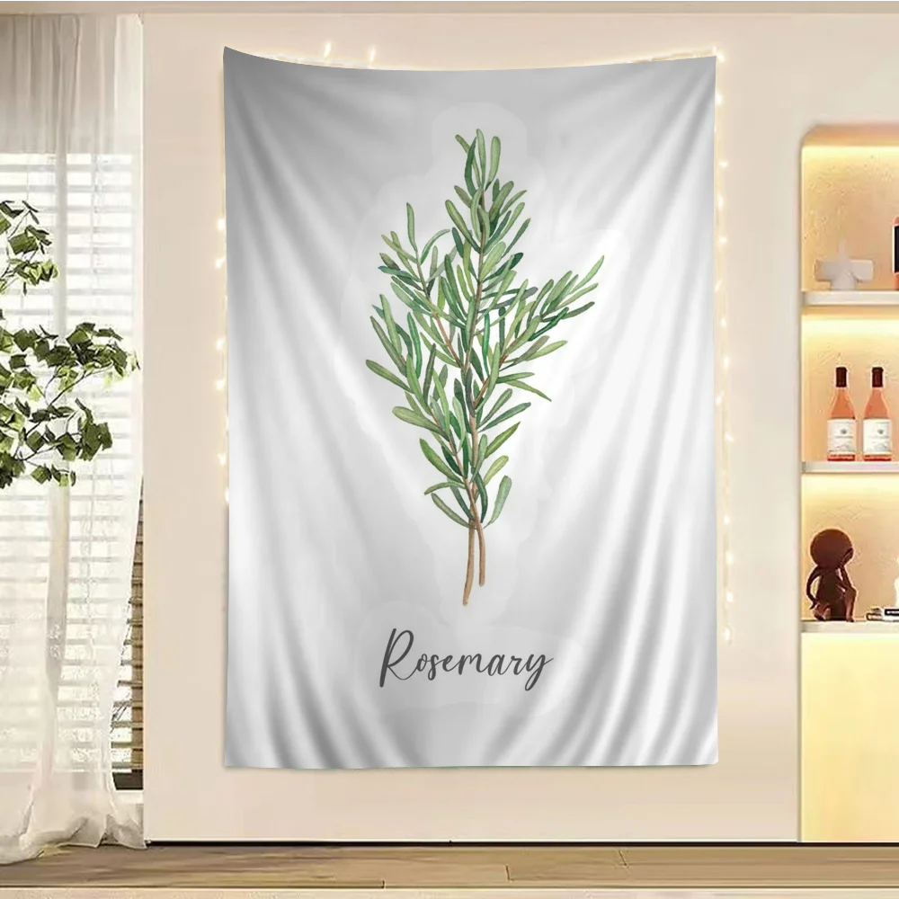 

Herbs Art Chart Tapestry Art Science Fiction Room Home Decor Cheap Hippie Wall Hanging