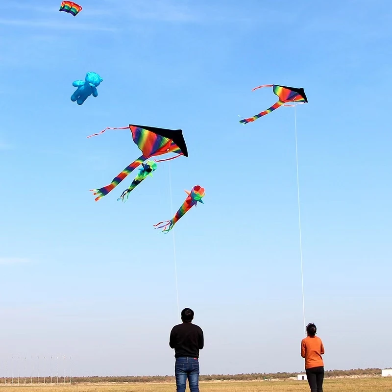 Envío Gratis, pipa de arcoíris para niños, juguetes de nailon, pipas voladoras, línea de pipa para niños, fábrica de pipa grande weifang, mariposa voladora