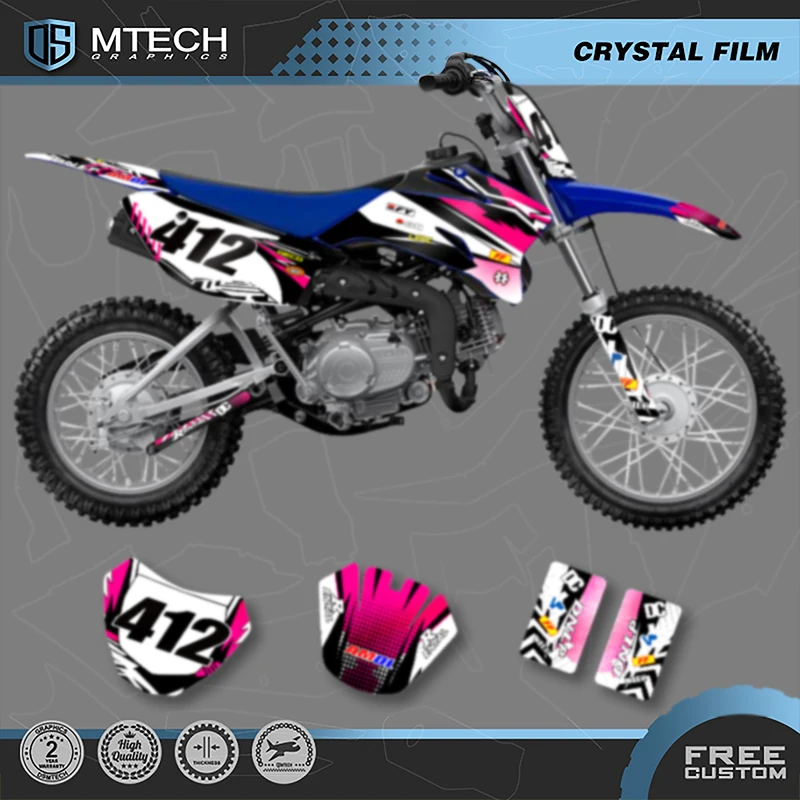 

DSMTECH для Yamaha TTR 110 TTR110, мотоциклетная графика, фоновые наклейки, наборы наклеек, обтекатель, индивидуальный протектор 005