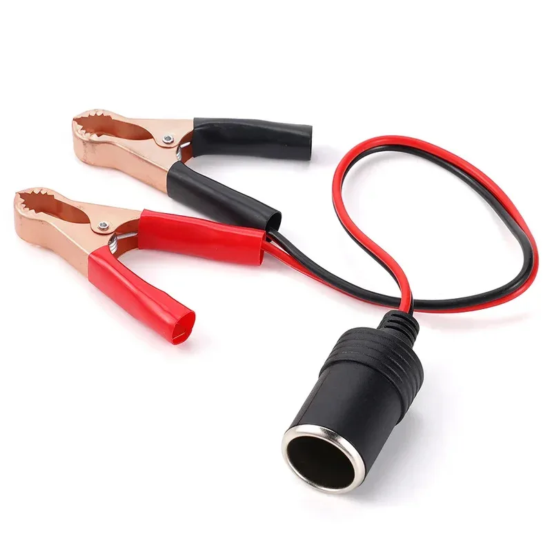 Car Battery Terminal Clip-on Cigarette Lighter Power Socket Adaptor 12v Camping xmas
