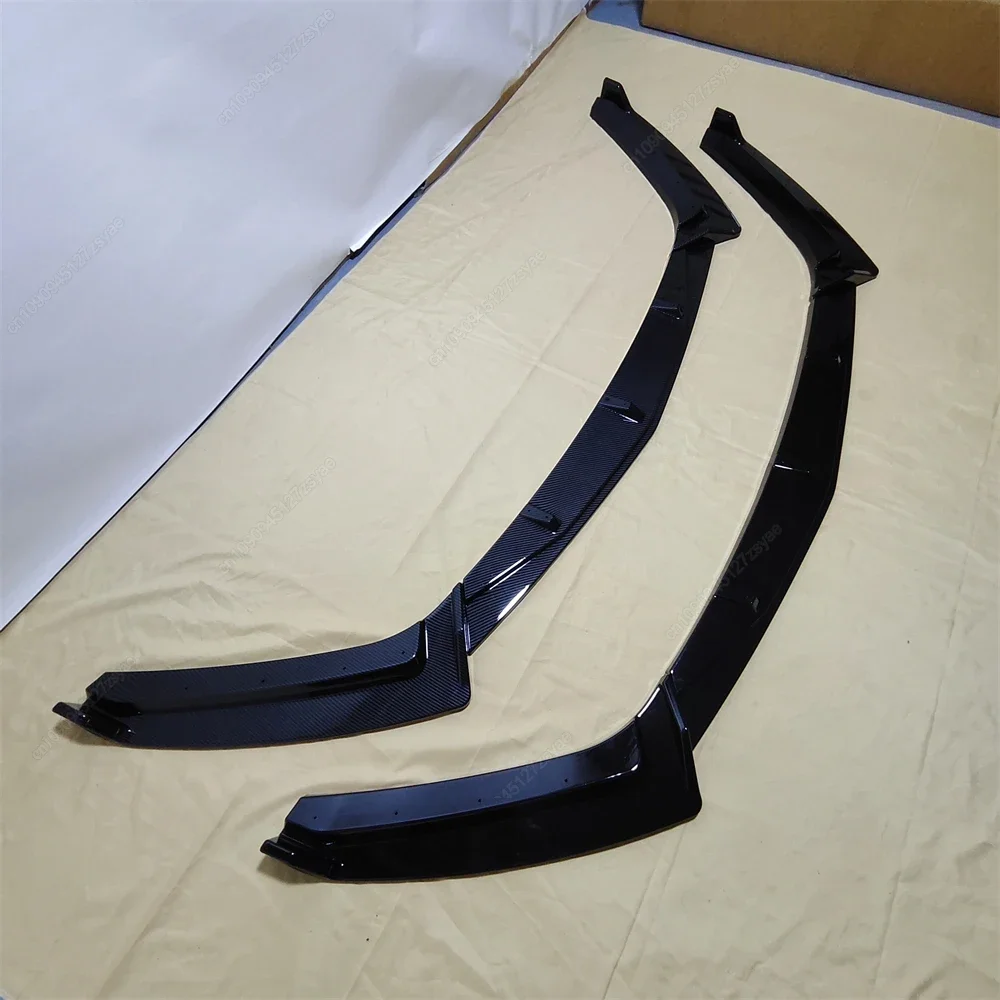 3Pcs Car Front Bumper Lip Spoiler Splitter Diffuser Accessories Body Kits Cover For Seat Leon 3 MK3 2012-2016 Gloss Black ABS