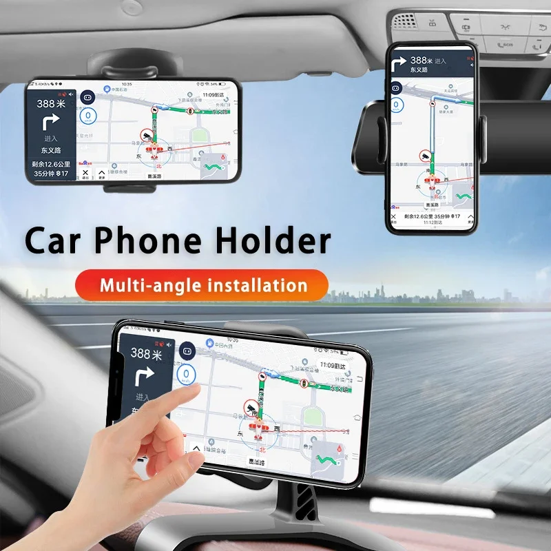 Car phone holder dash cam navigation holder multifunctional 360 degree rotating holder Angle-Adjustable Accessibility Tools New