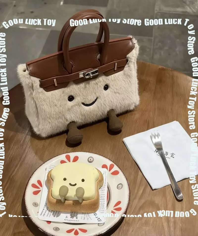 

Оригинальный дизайн, милая плюшевая кукольная сумка, платиновая маленькая сумочка с изображением эльфа, рюкзак с наполнителем игрушки для взрослых, подходит для праздничных подарков