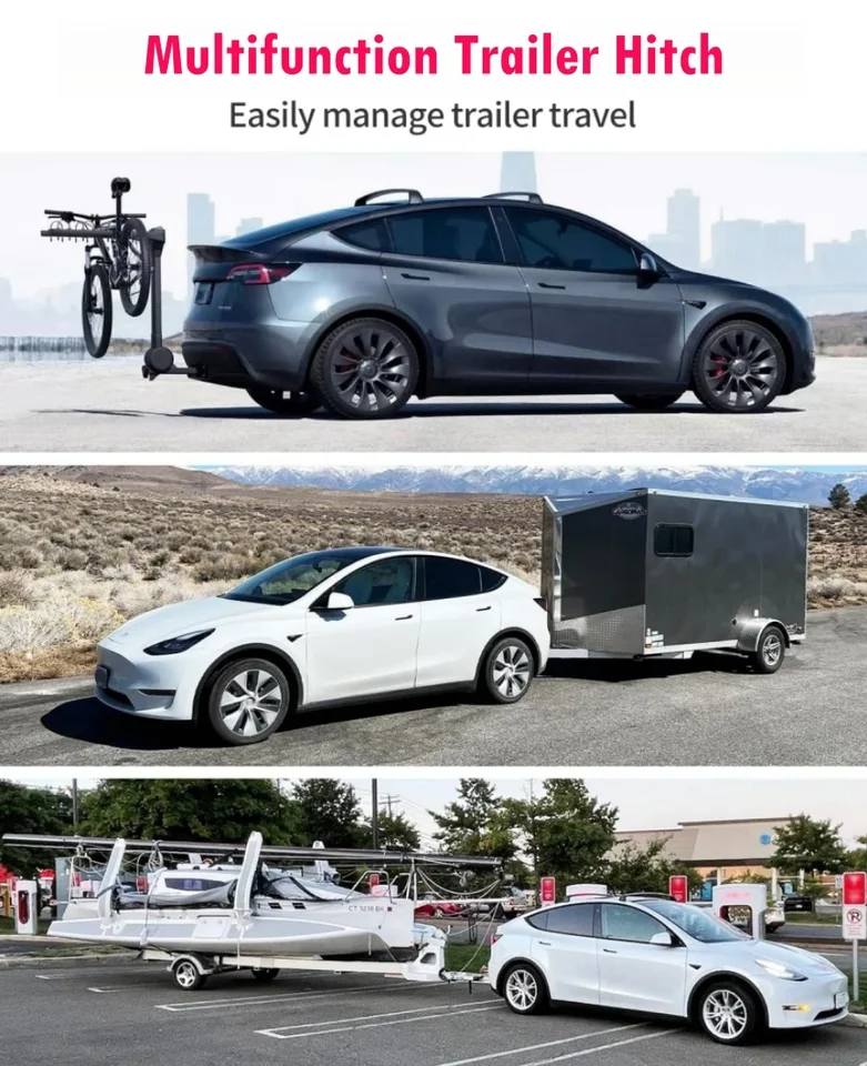 Teslaモデルy 2020-2024, 2インチと互換性のあるカーボンスチールリア 