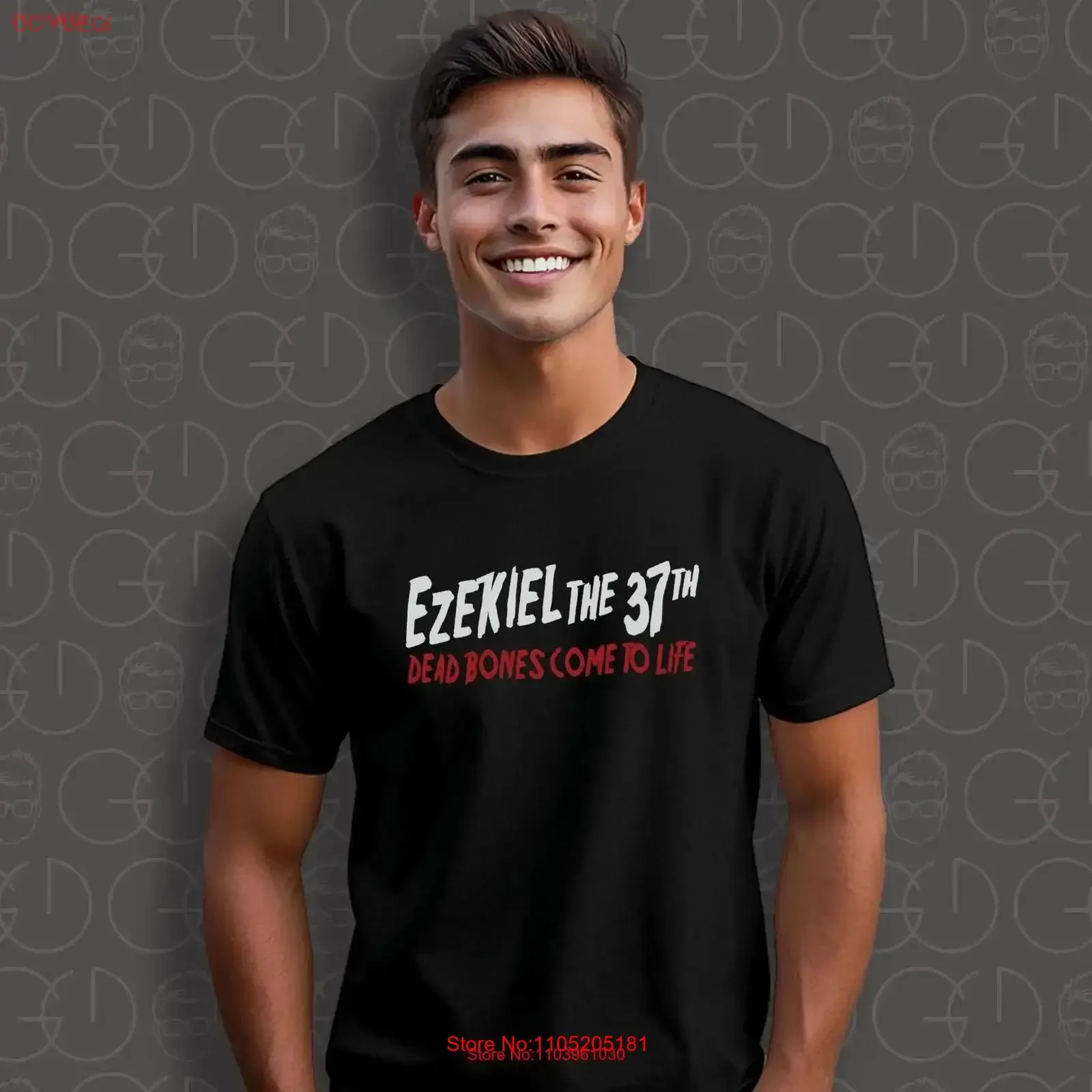 Christian T Shirt Halloween Ezekiel 37 Dead Bones Apparel Church Bible Verse vintage Washed Slightly fashion homme