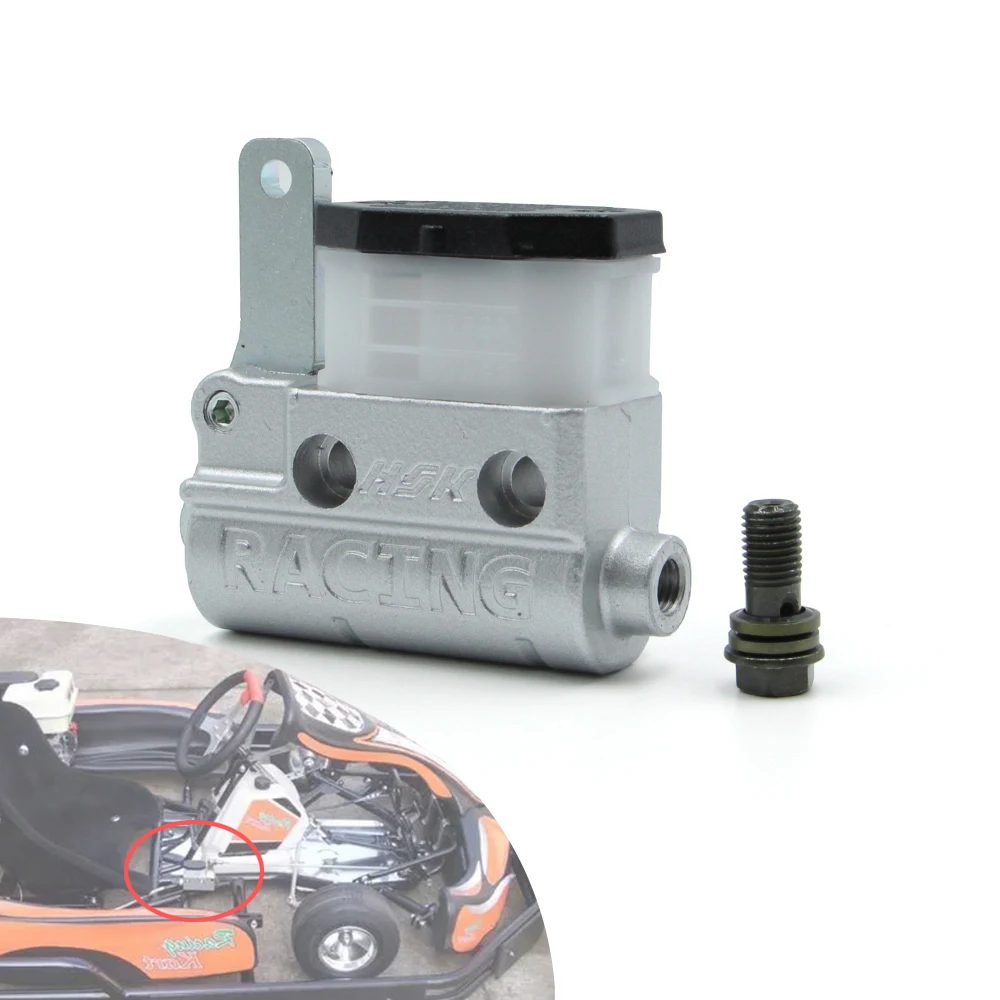 NEW Rear Foot Hydraulic Brake Master Cylinder Pump For Go Kart Drift Track Racing Tricycle Quad ATV UTV Replacement Parts