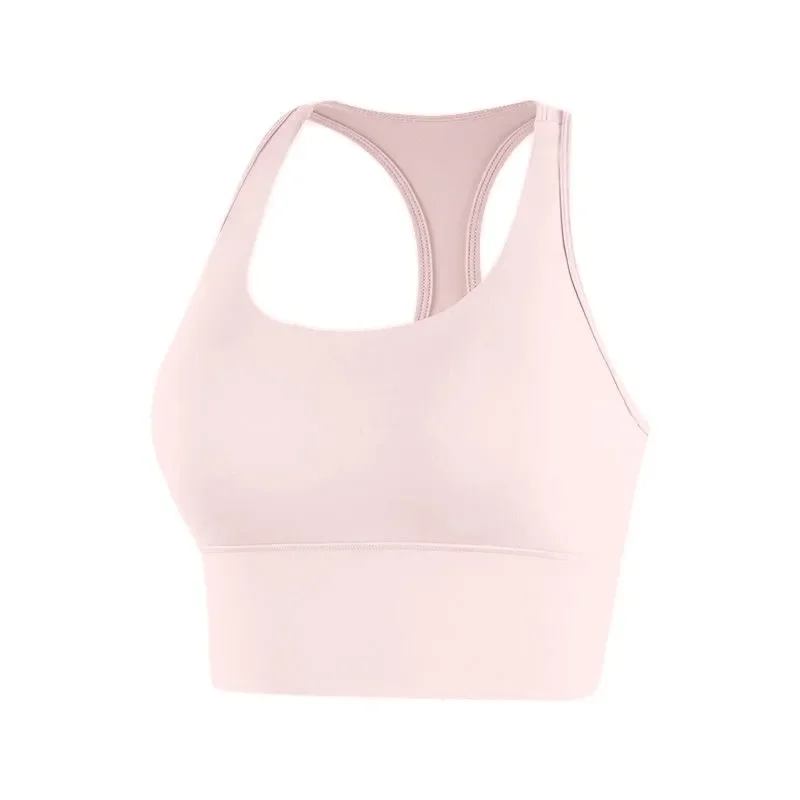 

Женский бесшовный спортивный бюстгальтер для йоги с вырезом на спине, с подкладкой, удобный, для фитнеса и тренировок, укороченный топ