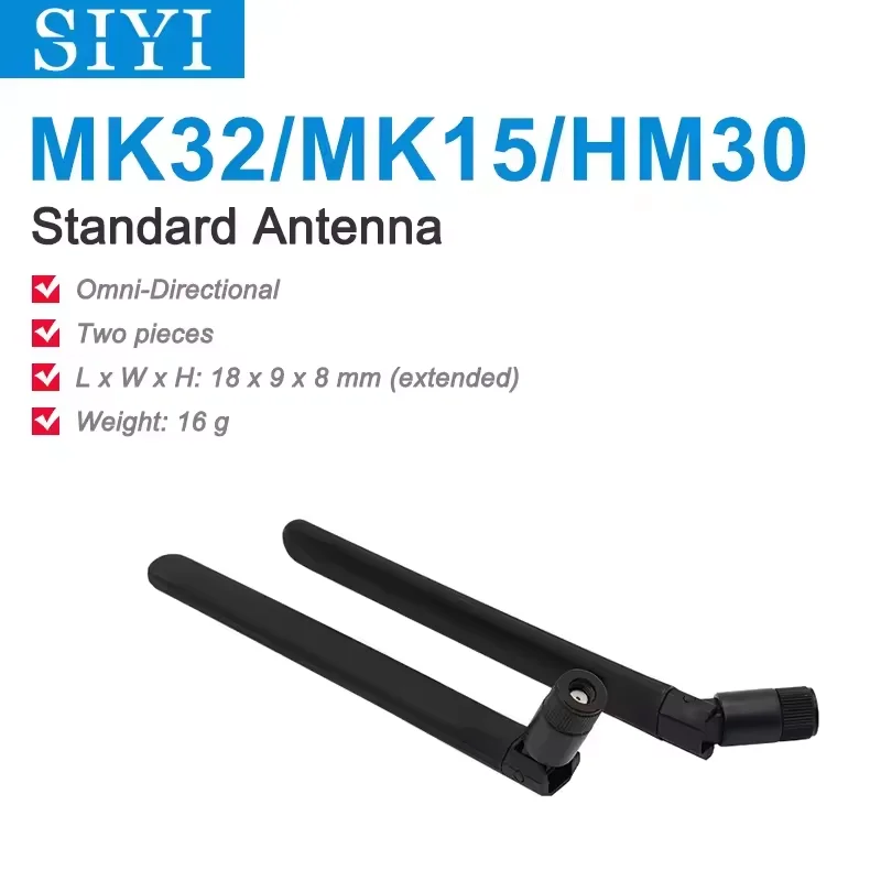 SIYI Standard Omni Antenna Compatible with Drones HM30 MK32 MK15 Plastic Remote Controller Accessory
