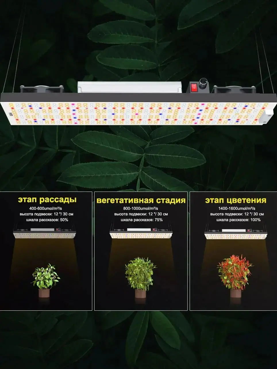 LED-Wachstumslampe für Innen- und Außenbereich 180W 240W 720W Vollspektrum Dimmbare Lampe Hydroponische Pflanzenwachstumsbeleuchtung