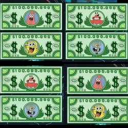 40 pz SpongeBob Banconote Cartone Animato Creativo Per Bambini Gioco di Festa Giocattoli Anime Carta Soldi Collezione Divertente Banca Nota Studente Ricompensa Giocattoli