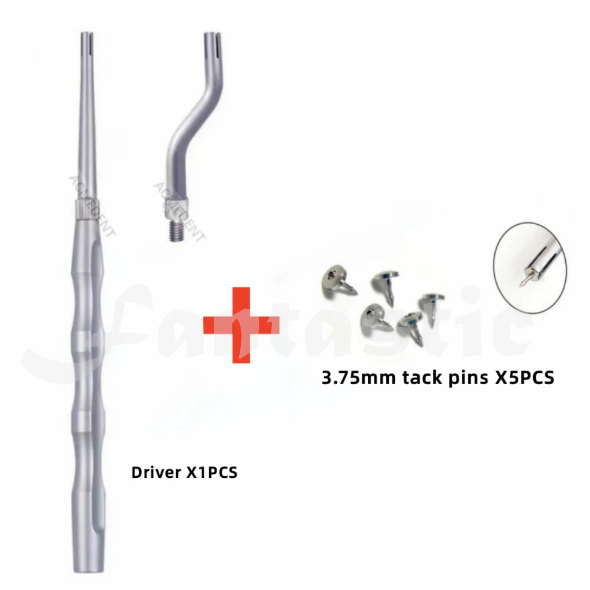 Dental Bone Tack Titanium Pins Holder Membrane Fixation Stabilization Handle GBR Applicator Bone Tack Titanium Pins