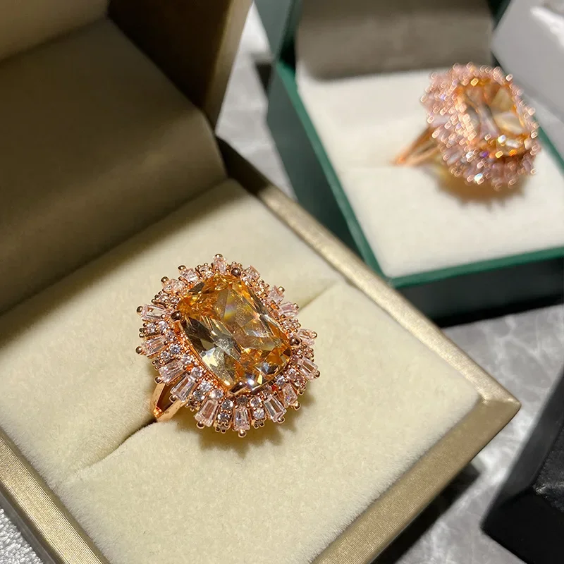 MDLFES Mo!ssan Diamond Style جديد كبير الحجم من الماس والشاي ذو حلقة متألقة لحفلات العشاء مجموعة كاملة متعددة الاستخدامات #2