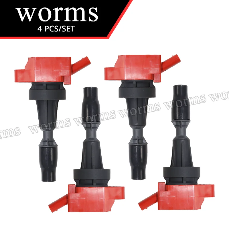 

Worms Racing Performacne Ignition Coil 4PCS Set Upgrade ForKia Soul Hyundai Veloster Kona 1.6L Turbo 27301-2B120