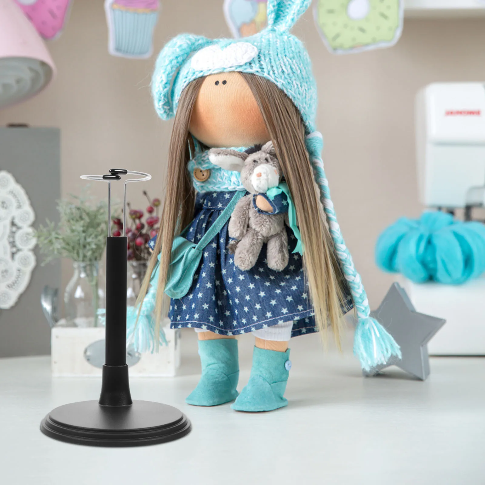 

2Pcs Action Figure Stand Adjustable Height Support Base Display Holder Organizer for Collection Decoration Shelf