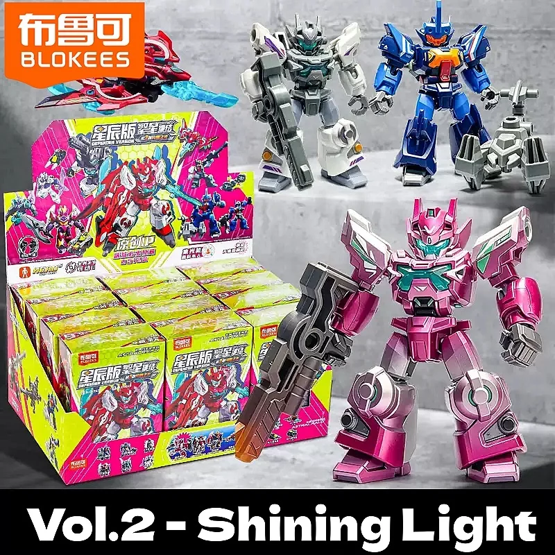 Blokees Astral Rally Defender Version 02 Blind Box Action Figure Assembled Mecha Model Collectible Display Toy Gift