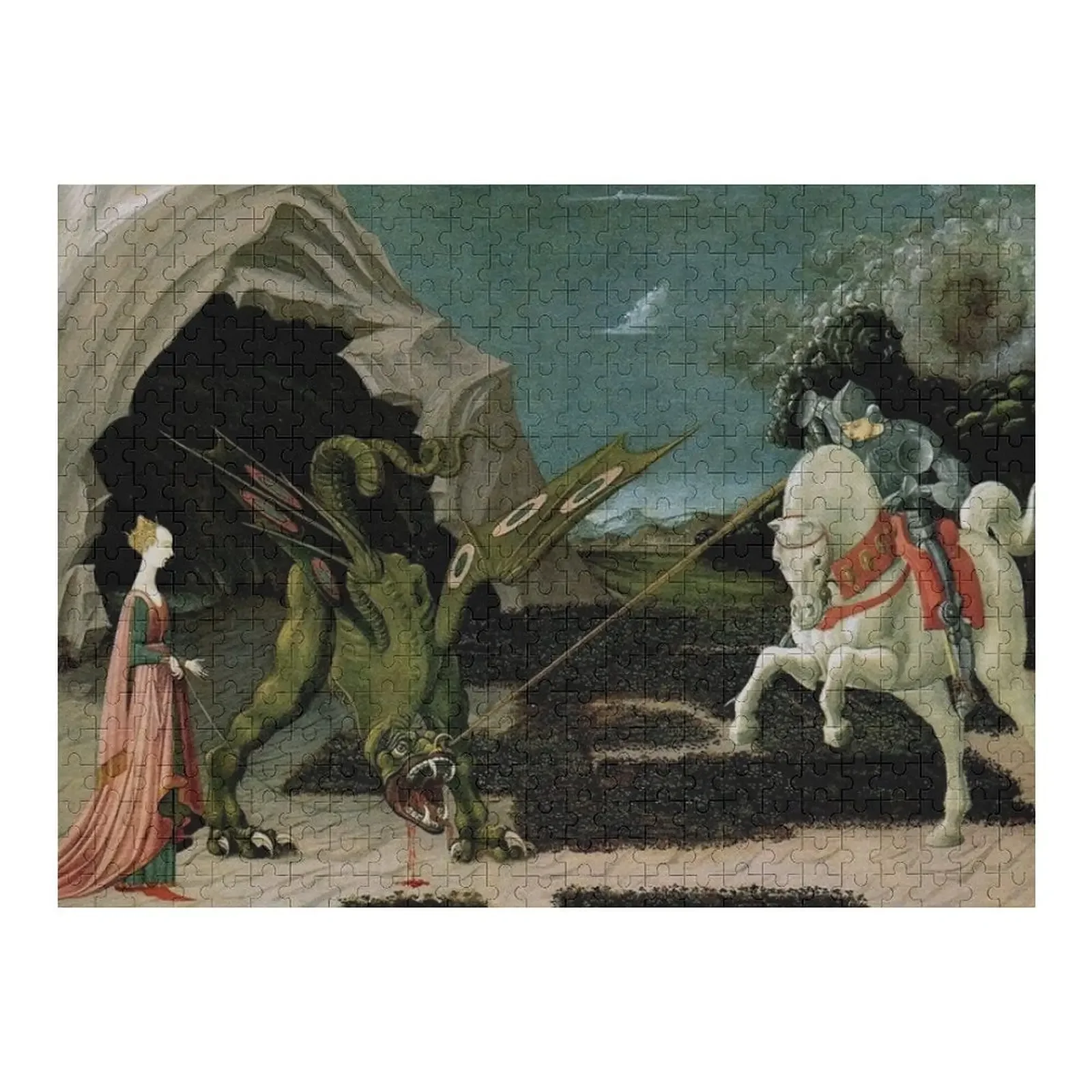 

Святой Джордж и Дракон, Uccello Пазл Диорама Аксессуары Персонализированный Пазл Персонализированное Имя Пазл