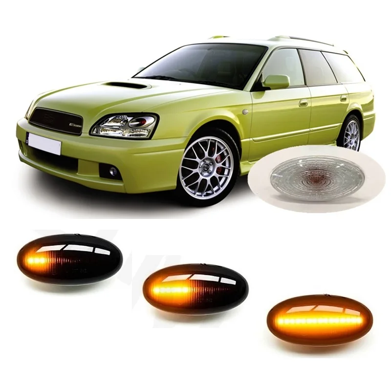 for Subaru Legacy Lancaster Touring B4 BE BH 1998 1999 2000 2001 2002 2003 Sequential LED Side Marker Turn Light Signal Lamp