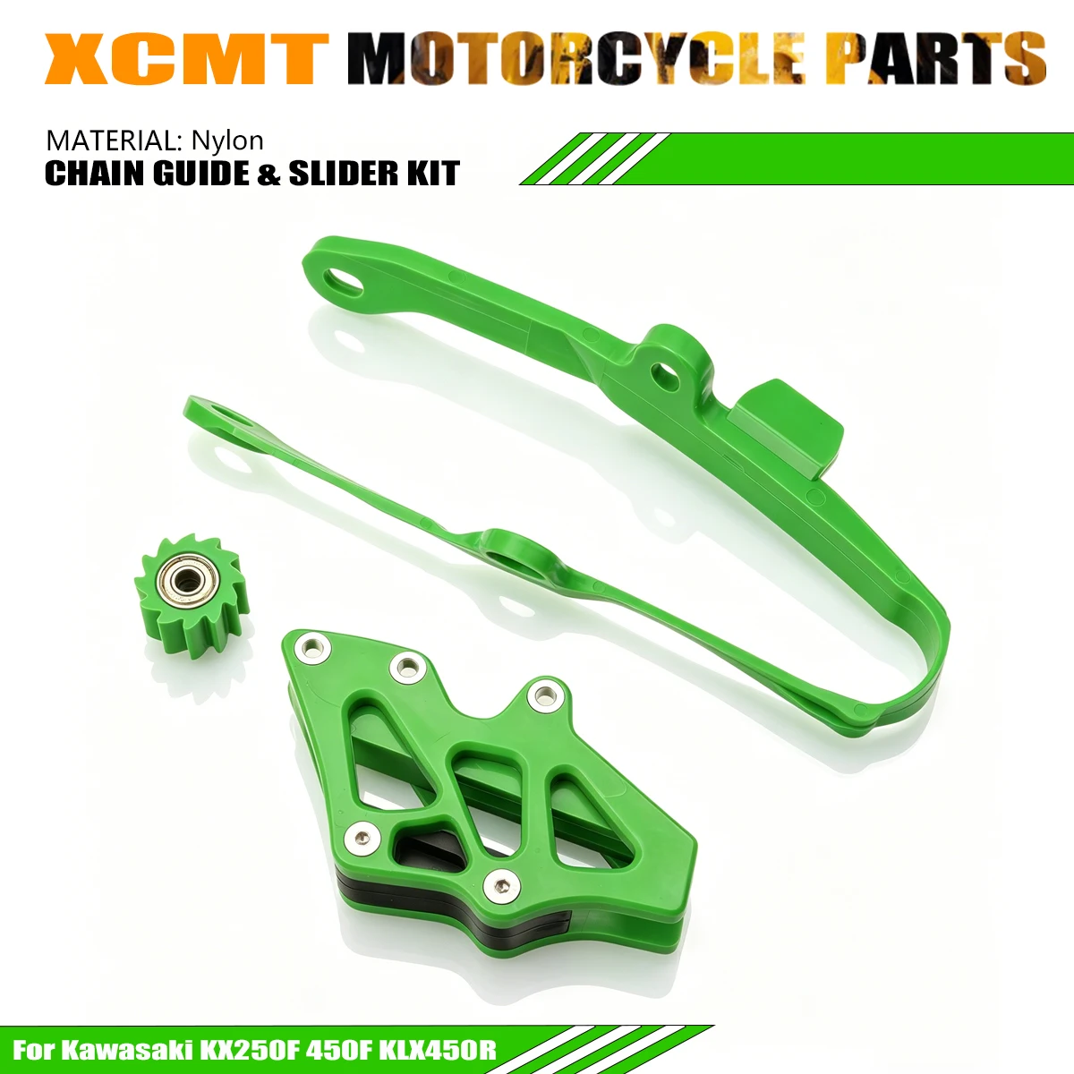 

Motorcycle Accessories Nylon Swingarm Slider Kit Chain Guide For KAWASAKI KX250F KX450F KLX450R 2009 2011 2014 2018 2020