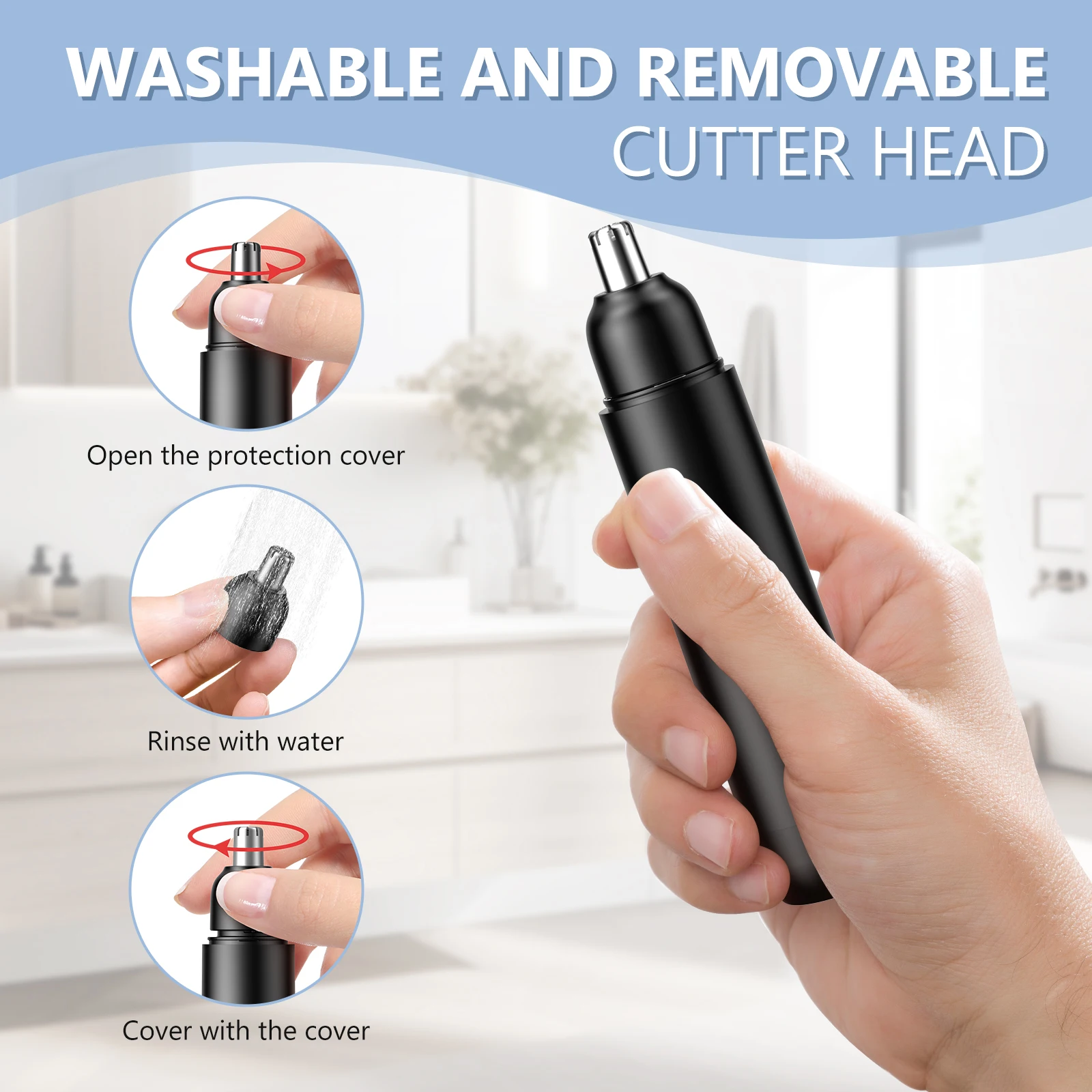 SEJOY Electric Nose Hair Trimmer for Men Rechargeable - USB High Speed Motor Nose Hair Remover for Women
