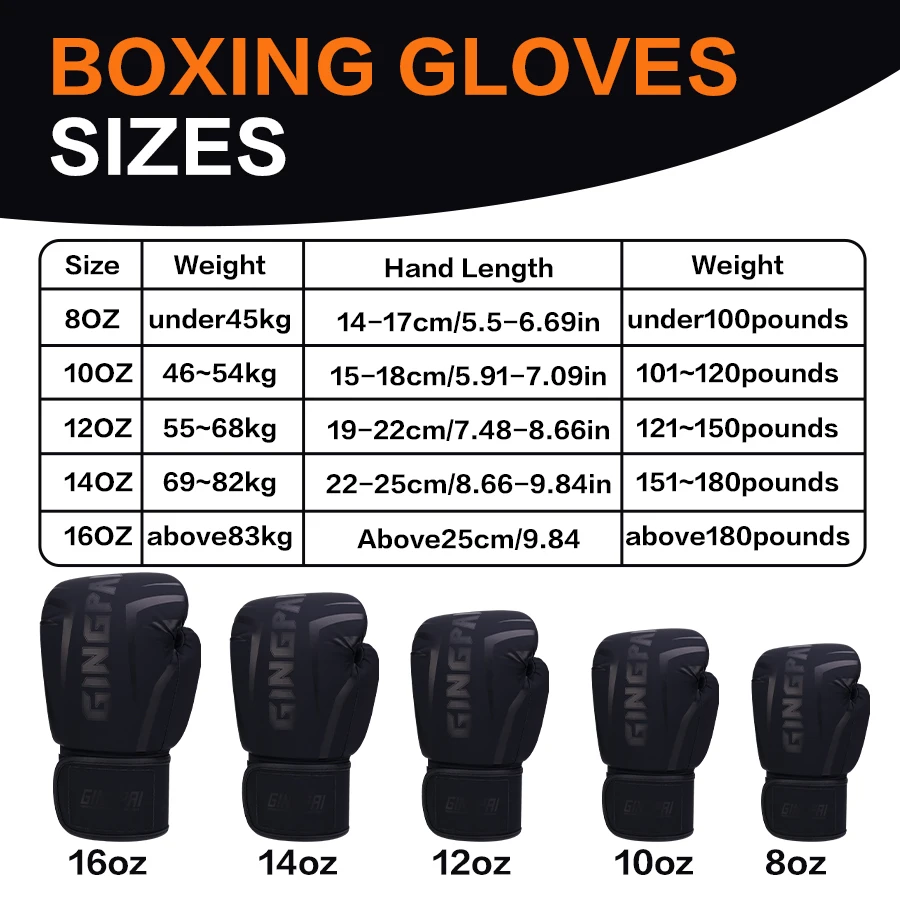 Professional Boxing Gloves For Men Women,Training in Sanda,Muay Thai,Fighting and Combat,8oz 10oz 12oz 14oz 16oz Boxing Gloves