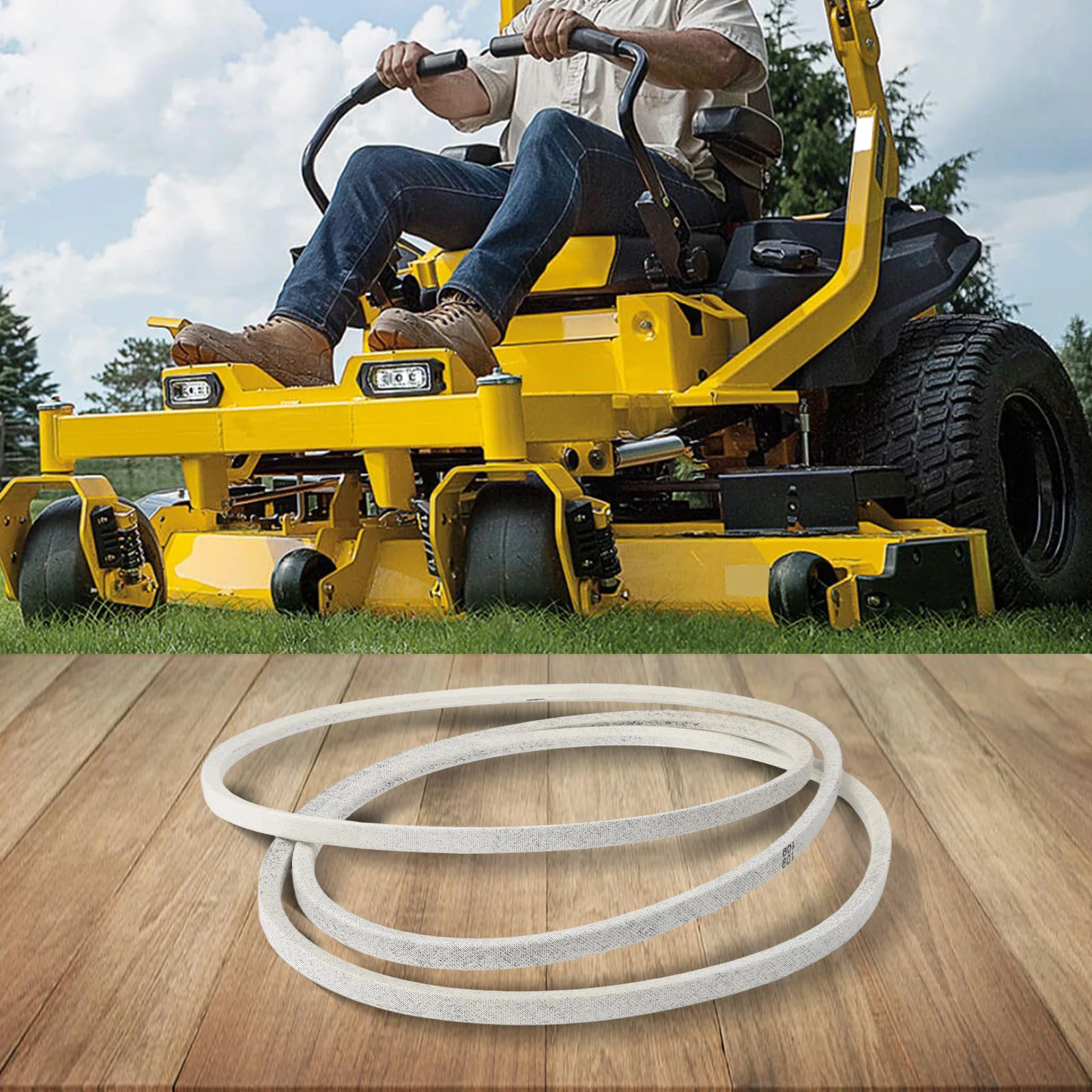 42in Deck Belt Riding Mower Belt Aramid Material Efficient Power Transfer Exceptional Strength Easy Install Mower Accessory