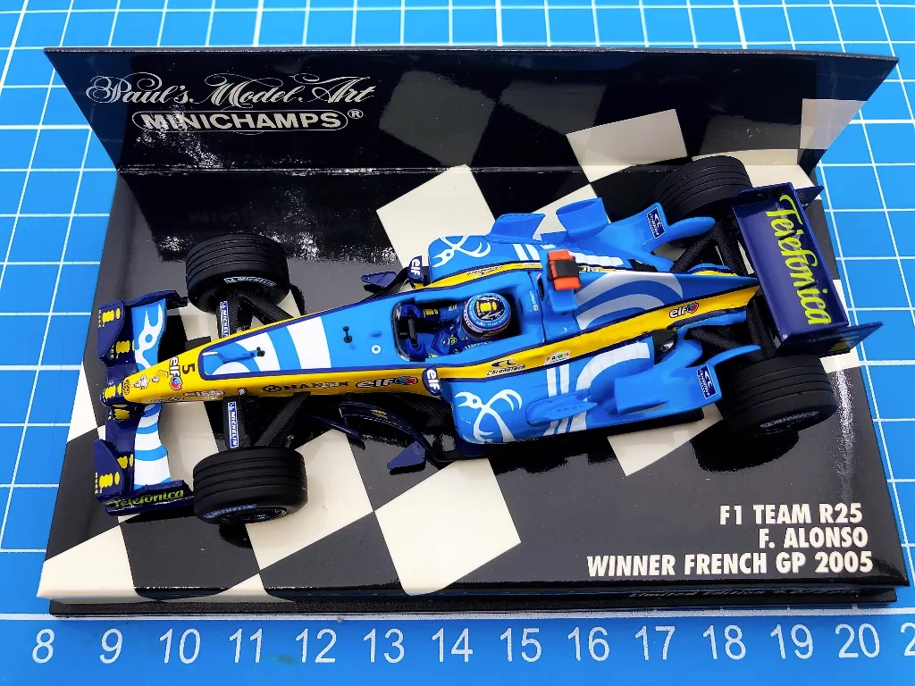 Minichamps 1:43 F1 R25 2005 Fernando Alonso France Simulation Limited Edition Resin Metal Static Car Model Toy Gift