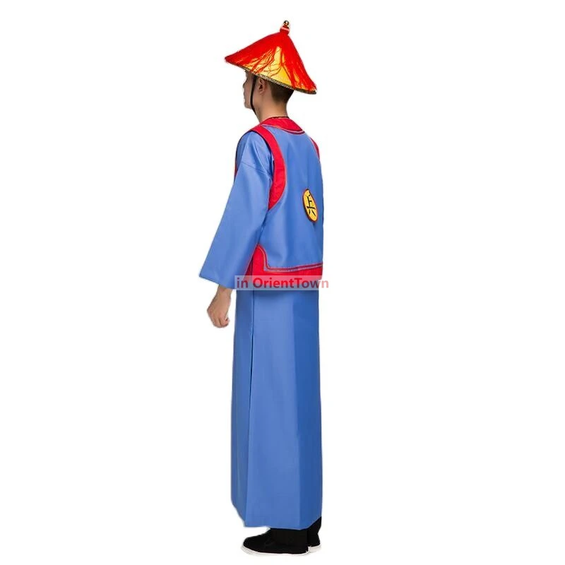 ملابس المسرح التلفزيوني للفيلم بدلة جندي سلالة تشينغ للرجال زي الحرس الملكي القديم رداء رجالي ملابس تنكرية