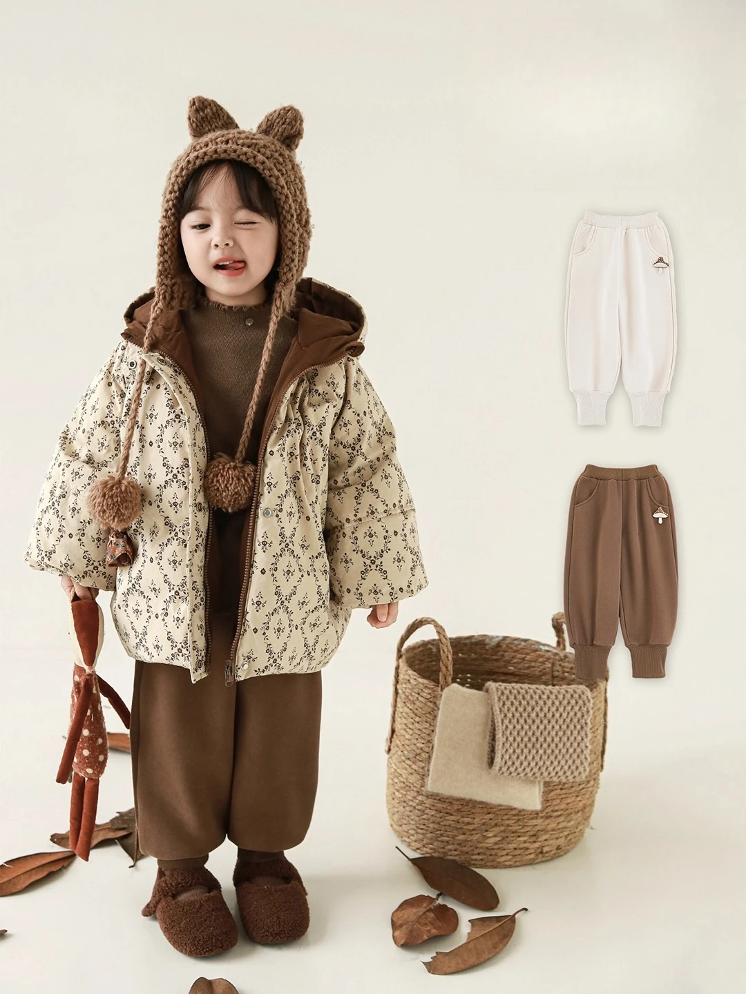 

Girls 2025 ArcticShield™ Joggers StormLock™ Fleece Lined Windproof Kids Pants Thermal Playproof Gift 1-7 Years