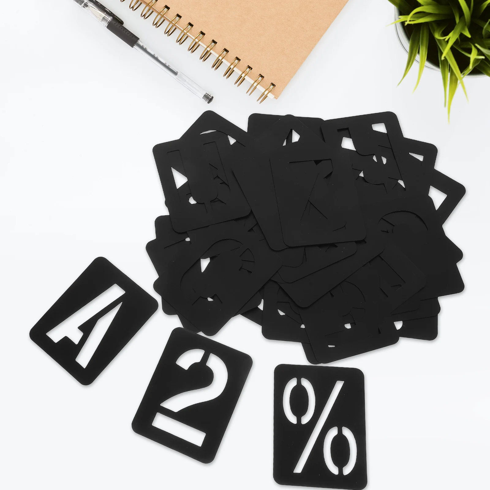 

42 PCS Number Letters Template Furniture Cool Stencils Large Ruler Craft Alphabet Painting Pp Calligraphy Drawing