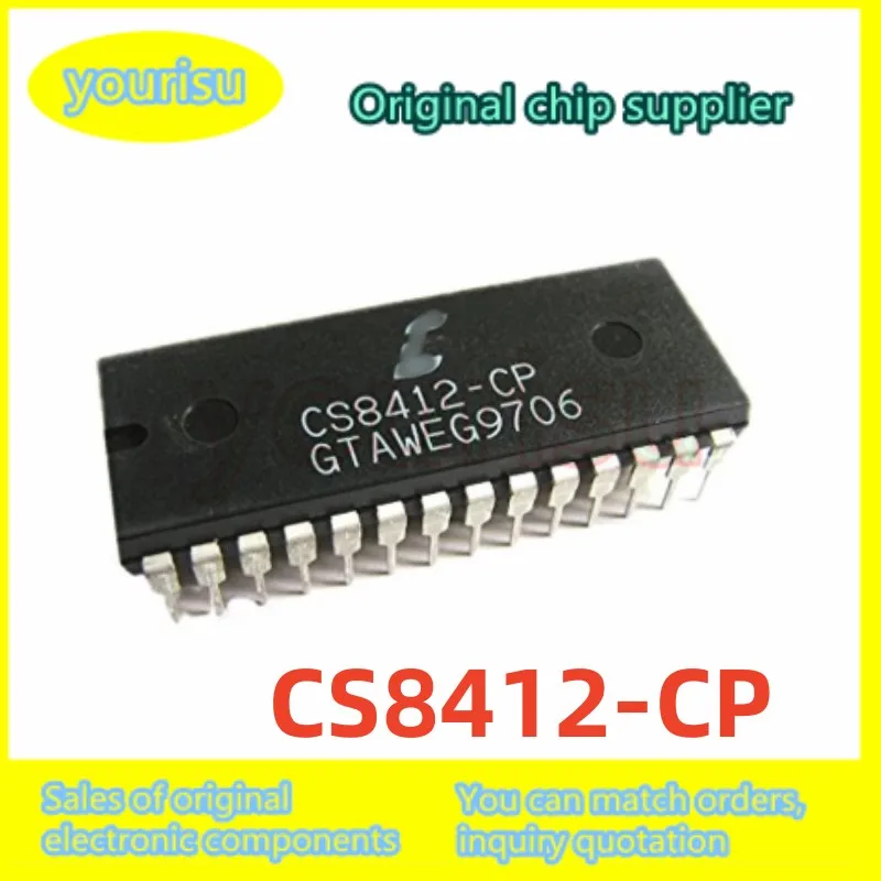 1 Pçs/lote Original CS8412-CP CS8412CP DIP-28 chip receptor de interface de áudio digital duplo em linha