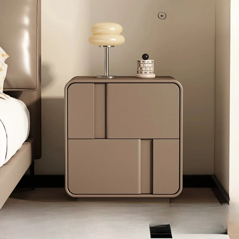 

Solid wood bedside table, bedroom Italian light luxury locker