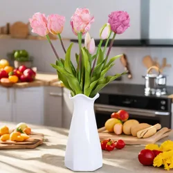5pcs New Artificial Parrot Tulips, Eco-friendly Decorative Bouquet, Home Garden, Wedding, Valentine's Day, Christmas Decoration