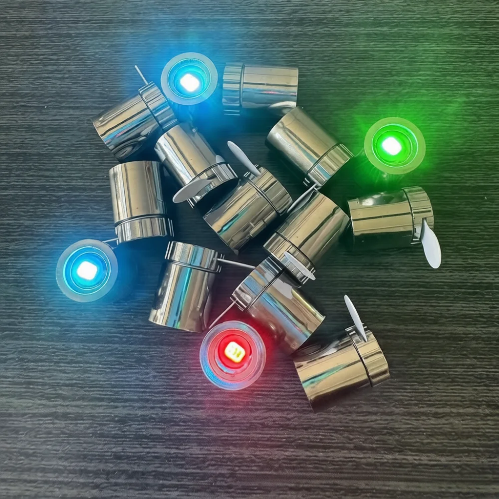 Handmade DIY LED Light Replacement For Spinning Pen Crystal Base Illuminated Component Portable Rotary Switch Gadgets
