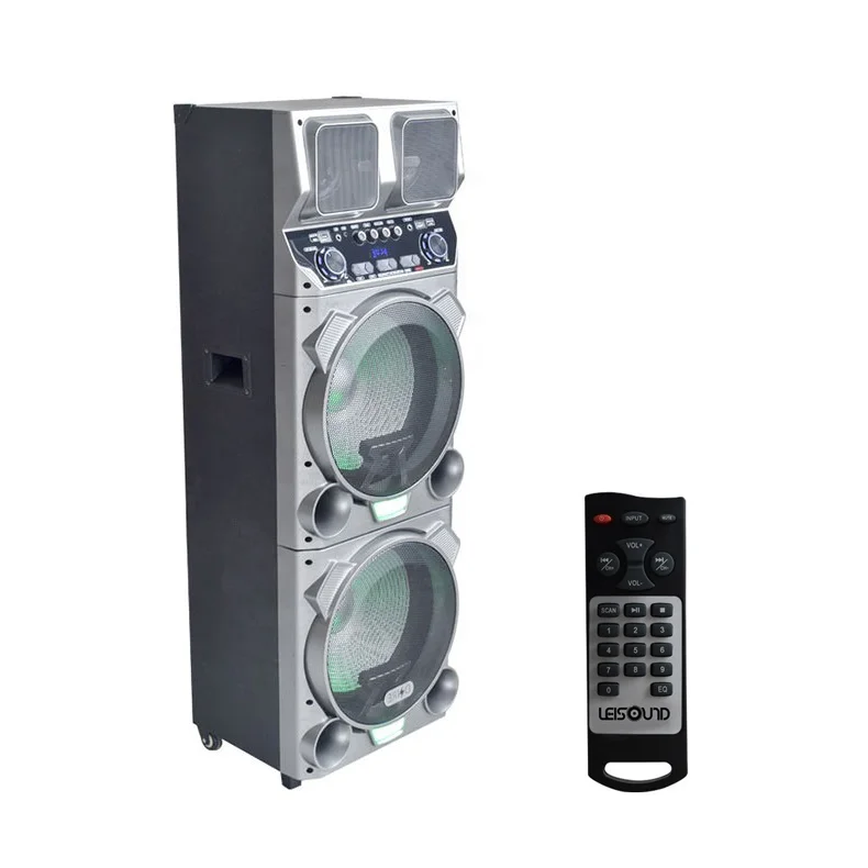 15 inch stage max professional audio system loudspeaker with wireless microphone speaker box