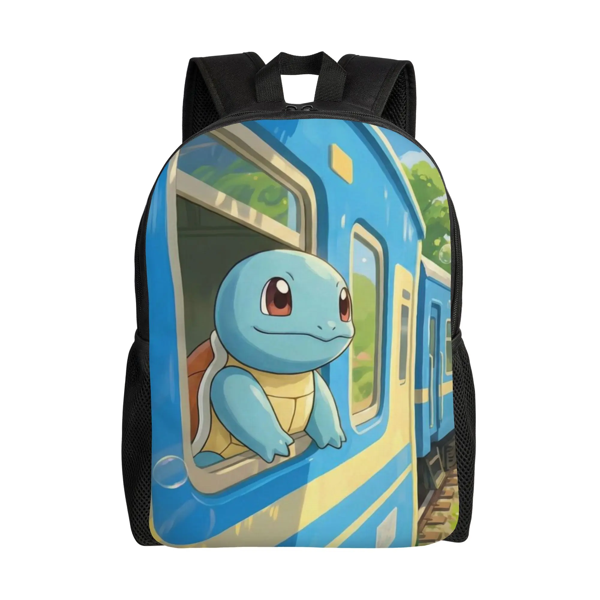 

Back to school season Cool Cute Blue Turtle Daypack Squirtle Teenager Backpack
