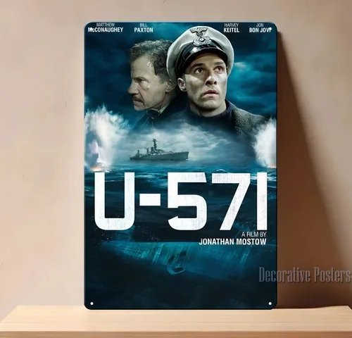 Y1,U-571 Submarine Movie Metal Poster -Collectable Sign- 20x30cm,