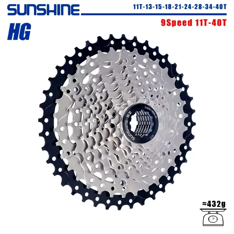 SUNSHINE 9 speed cassette 11 32 34 36 40 42 46 50 For Shimano HG Mountain Road bike 9-speed cassette Lightweight 9v cassette view 4