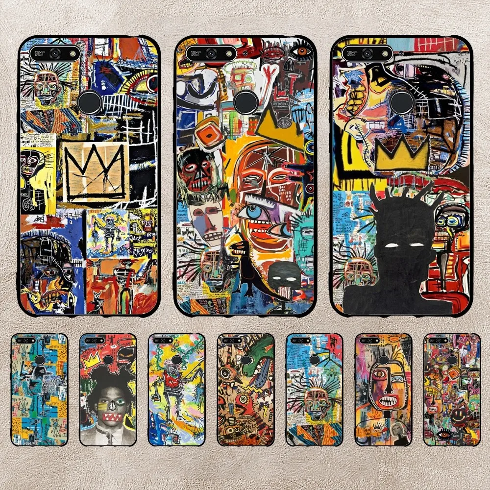 Abstract J-Jean-Michel Art Phone Case For Xiaomi 11 Redmi Note 11 5G 8T 9A 9 10T Note8Pro Note9 12SUltra Black Case