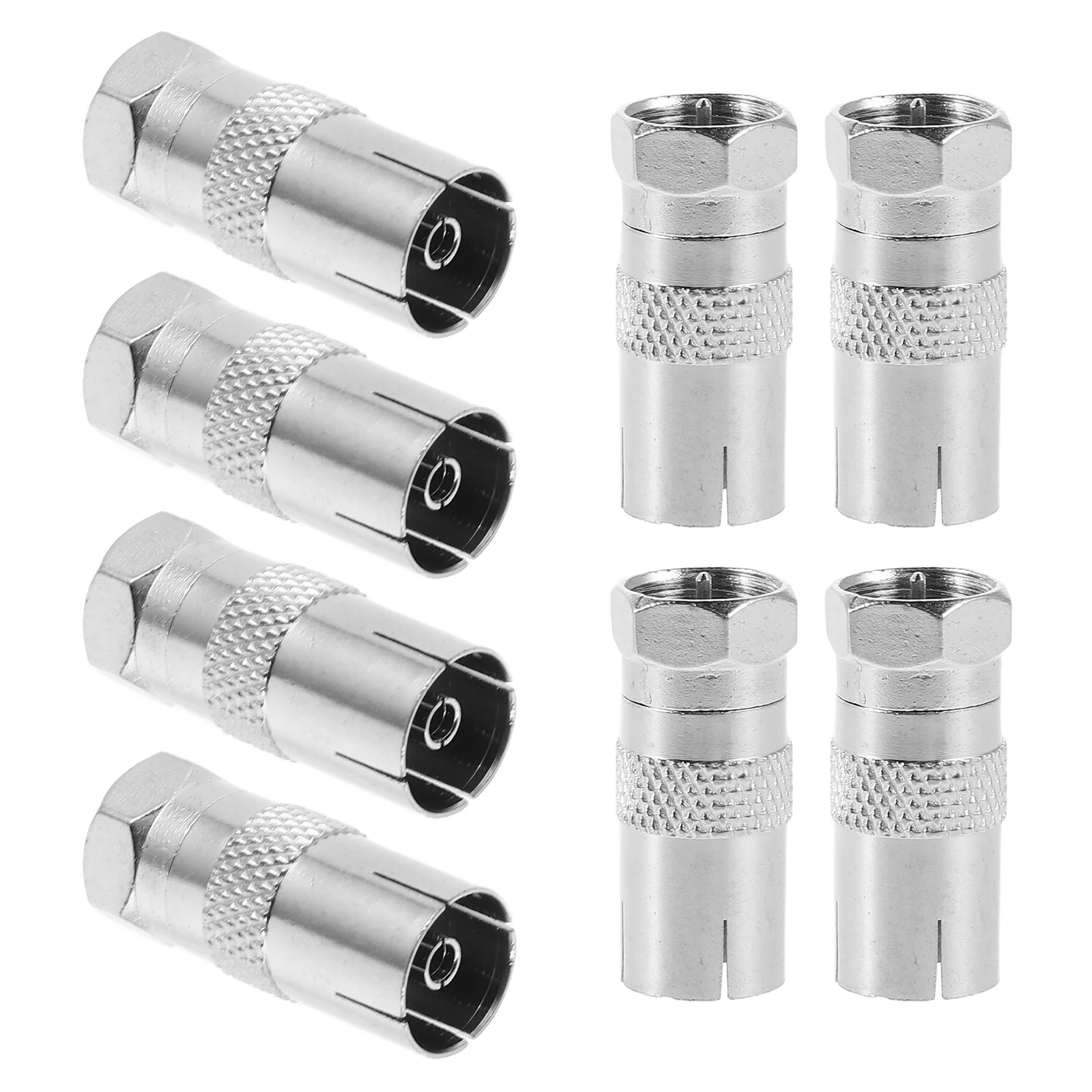 

16pcs Satellite Cable Connectors F Type Adapters Antenna Extension Low Signal Loss Durable Zinc Alloy Easy